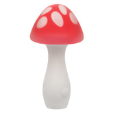 Naughty Bits Muff Shroom Playful Massager Red and White Silicone 10 Intense Functions USB Rechargeable Waterproof Electric Massager